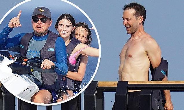 Leonardo DiCaprio and Tobey Maguire ride jet skis in Saint-Tropez