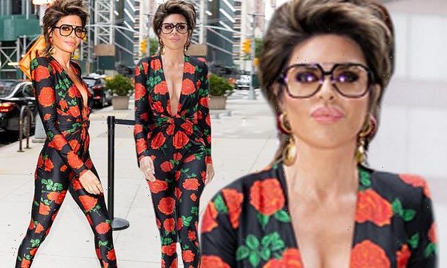 Lisa Rinna dons plunging YSL catsuit to pre-tape Bravo's WWHL in NYC