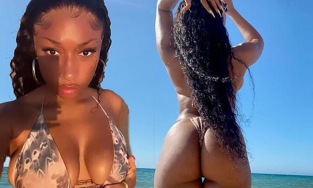 Megan Thee Stallion gives cheeky display in bikini flaunting fit body