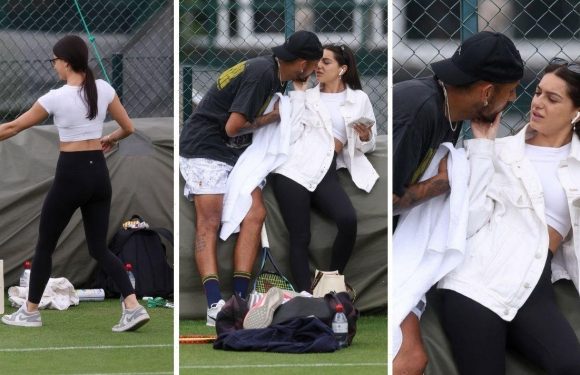 Nick Kyrgios and girlfriend Costeen can’t keep hands off each other at Wimbledon training