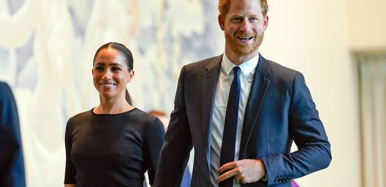 Prince Harry supported by Meghan Markle as he delivers moving speech in New York