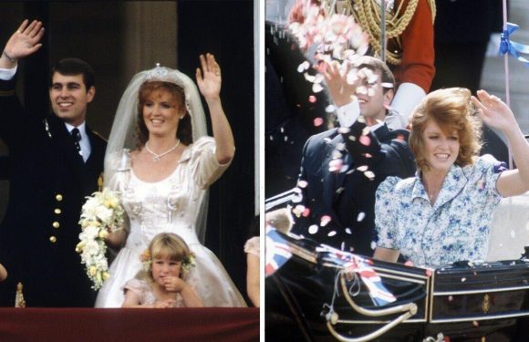 Sarah Ferguson donned rarely seen floral outfit for second half of wedding day with Andrew
