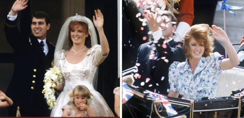 Sarah Ferguson donned rarely seen floral outfit for second half of wedding day with Andrew