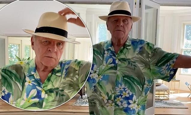 Sir Anthony Hopkins embraces summer style and shows off dance moves