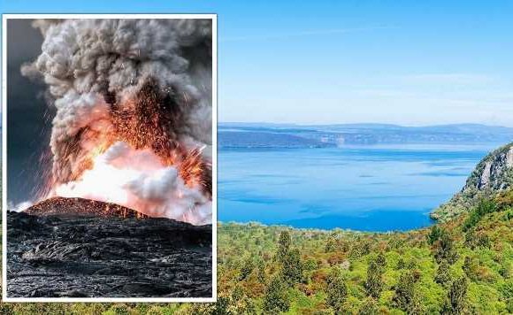 Supervolcano horror warning: ‘World’s most active’ volcano slowly rising from under lake