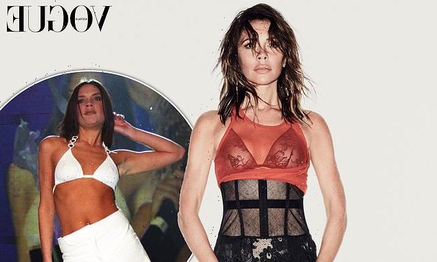Victoria Beckham wows in lace and leather lingerie for Vogue Australia