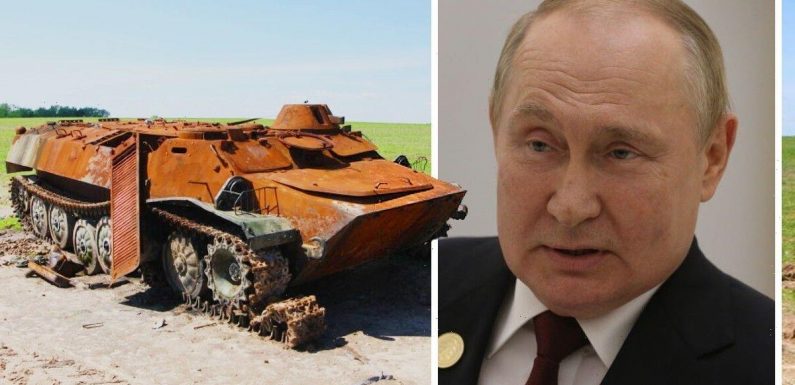 ‘Knackered and lightly armoured’ Putin humiliated as MoD compares Russian kit to tractors
