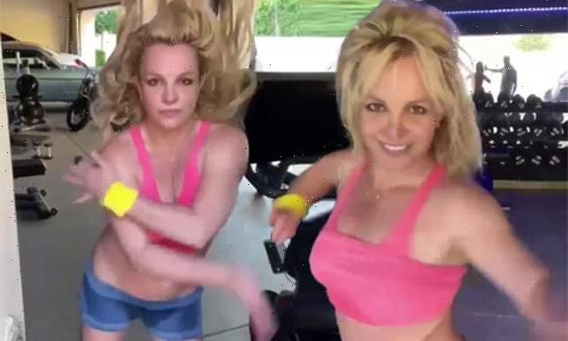 Britney Spears does scantily-clad dance in her garage gym