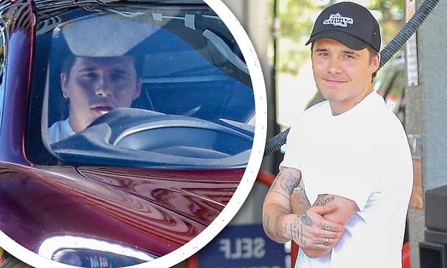 Brooklyn Beckham takes a spin after being grilled by a Tik Toker