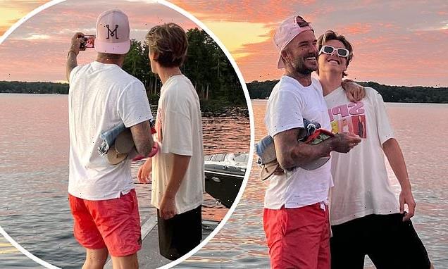David Beckham enjoys a bonding session with youngest son Cruz