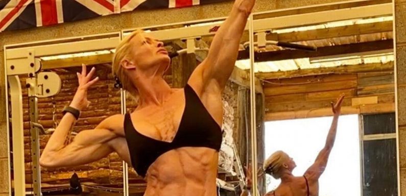 Gladiators legend Lightning still bodybuilding aged 50 with Mr Universe husband