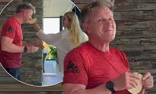 Gordon Ramsay gets slapped with a tortilla by his daughter on TikTok