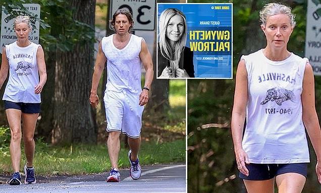 Gwyneth Paltrow, 49, is fit in tank top with husband Brad Falchuk, 51
