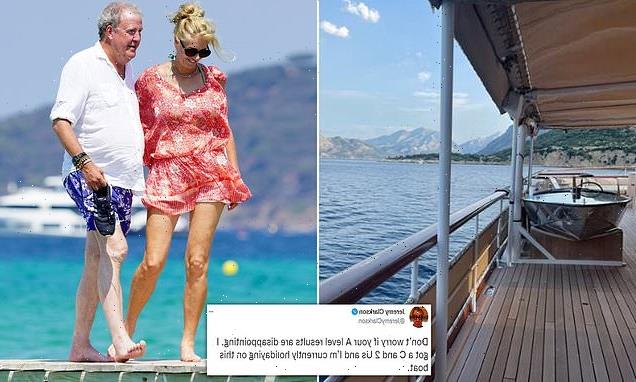 Jeremy Clarkson 'holidaying on this boat' in annual A-level tweet