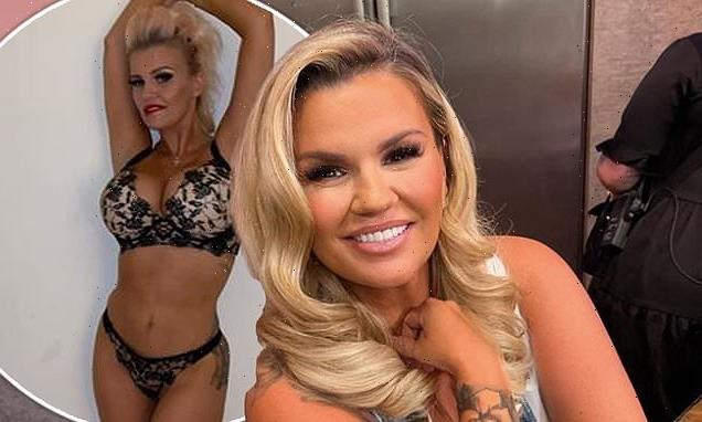 Kerry Katona goes braless to reveal the results of her breast surgery