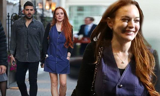 Lindsay Lohan looks radiant with husband Bader Shammas in London