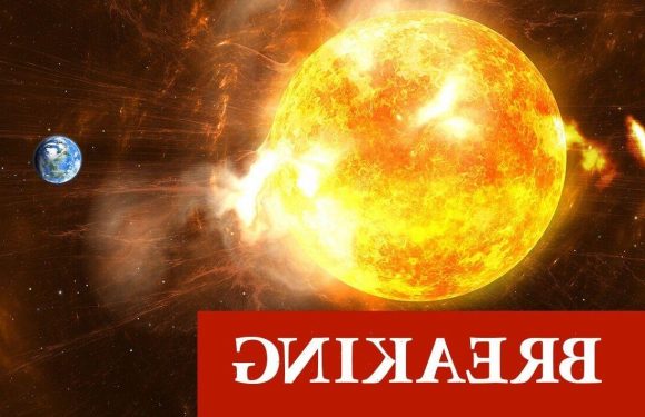 Solar storm warning as planet-sized sunspot aimed DIRECTLY at Earth grows tenfold