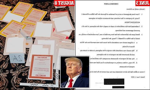 Trump had classified documents in his desk at Mar-a-Lago