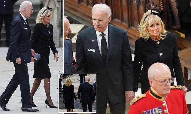 Biden arrives for Queen Elizabeth II's funeral
