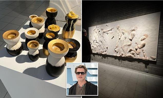Brad Pitt debuts sculptures in first art show at gallery in Finland