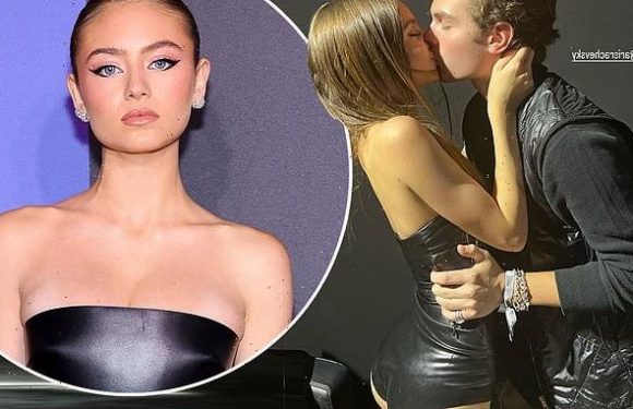 Leni Klum kisses boyfriend after successful Milan Fashion Week show