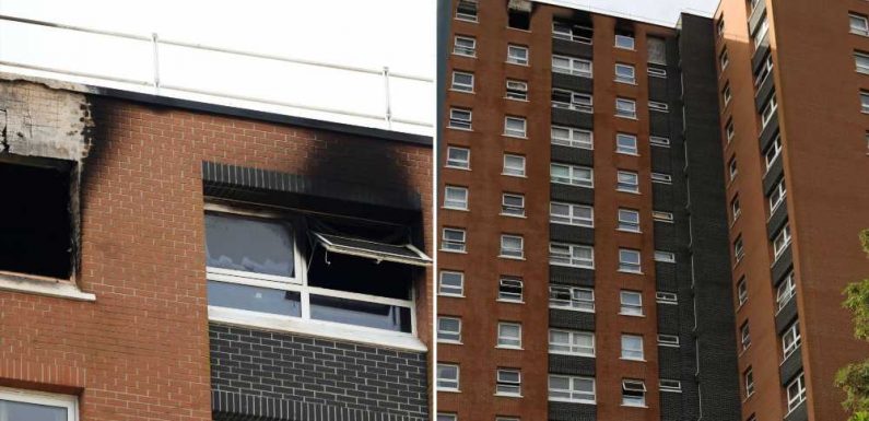 Man dead and eight in hospital after fire rips through tower block | The Sun