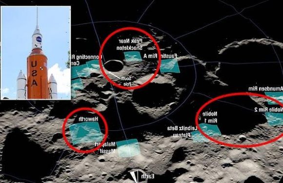 NASA and China eye the SAME landing sites at the moon's south pole