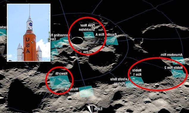 NASA and China eye the SAME landing sites at the moon's south pole