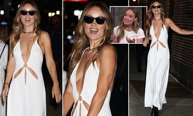 Olivia Wilde stuns in plunging white cut-out dress