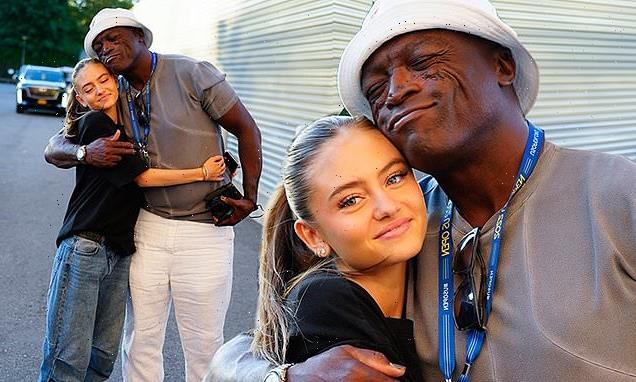 Seal swings by US Open where he cuddles up to daughter Leni, 18