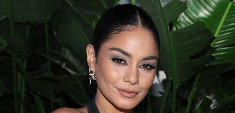 Vanessa Hudgens risks wardrobe malfunction in plunging jumpsuit