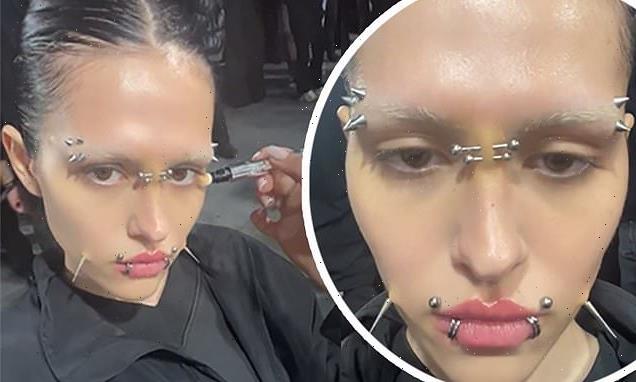 Amelia Gray Hamlin shows off silver piercings on her FACE