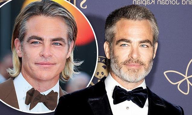 Chris Pine embraces his new silver fox look as he goes gray