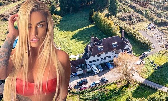Katie Price cleans up her £3m Mucky Mansion as rubbish is removed