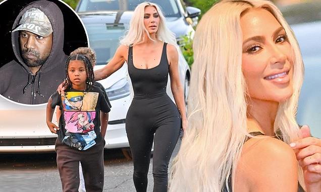 Kim Kardashian steps out on her 42nd birthday with son Saint in LA
