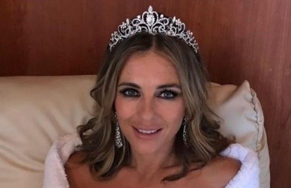 Liz Hurley dubbed ‘sexiest woman ever’ as she pours figure into plunging satin