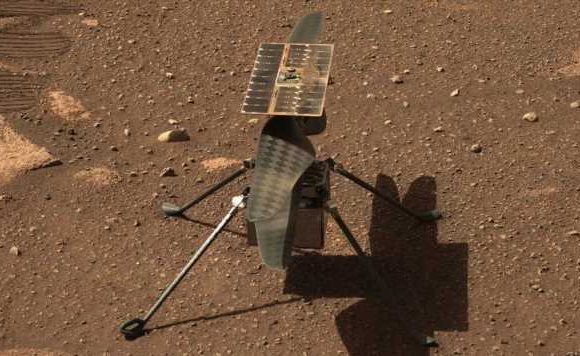 NASA’s Ingenuity helicopter gets something stuck to its foot on Mars