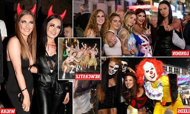 Revellers make the MOST of the extra witching hour for Halloween