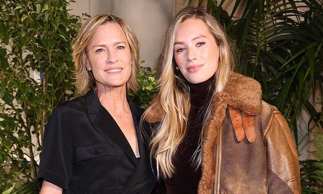 Robin Wright, 56, poses with daughter Dylan, 31