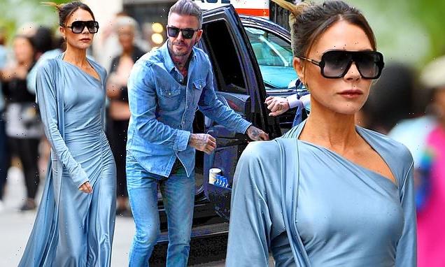 Victoria Beckham co-ordinates with husband David in NYC