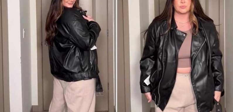 I'm plus size and found the perfect faux leather jacket from ASOS – it goes up to a size 30 too | The Sun