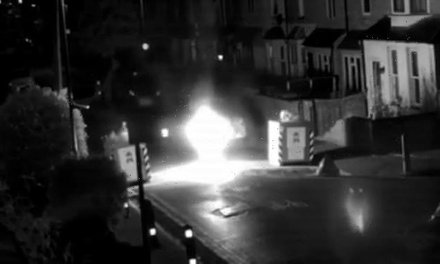 Oxford vandals set traffic neighbourhood bollards on fire