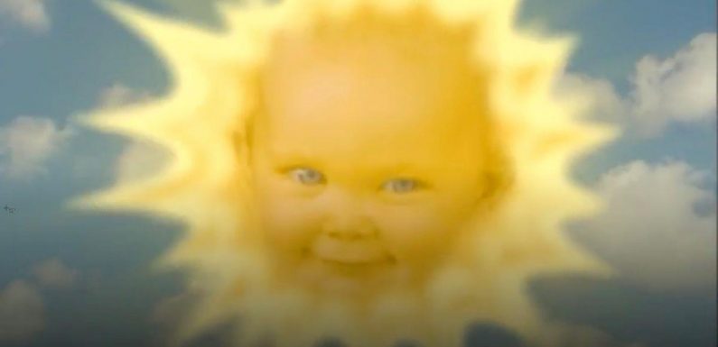 Teletubbies Sun Baby now works in security and looks totally unrecognisable