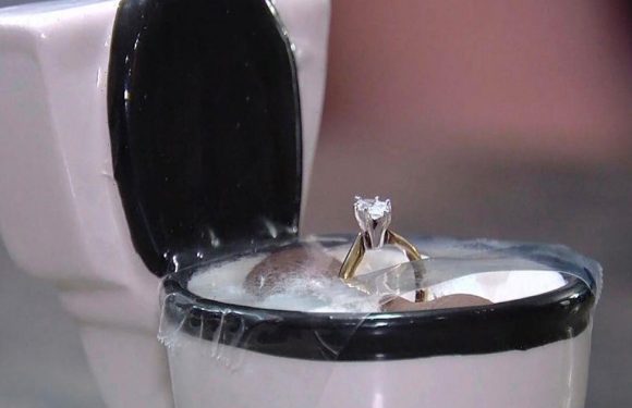 Couple’s missing engagement ring found stuck in U-bend of toilet 21 years later