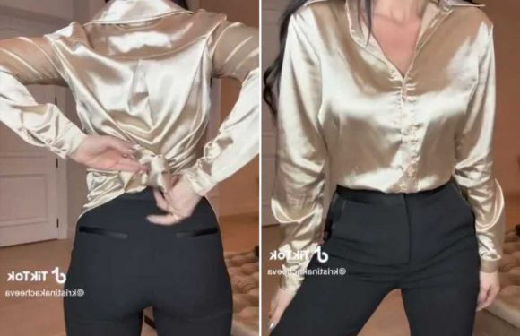 Fashion whizz shares how you should really be tucking in your oversize shirt to make it fit, it’s blowing people’s minds | The Sun