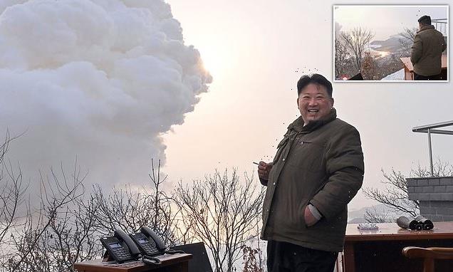 Laughing Kim Jong Un test new missile capable of striking US mainland
