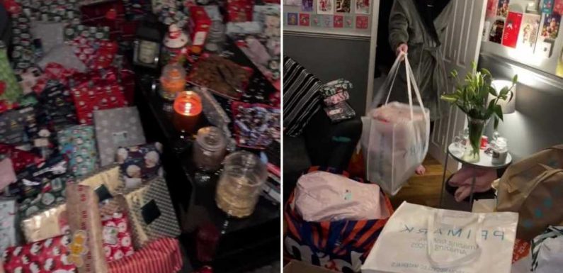Man hits back at trolls after sharing his present-covered living room, insisting he can spend his money however he wants | The Sun