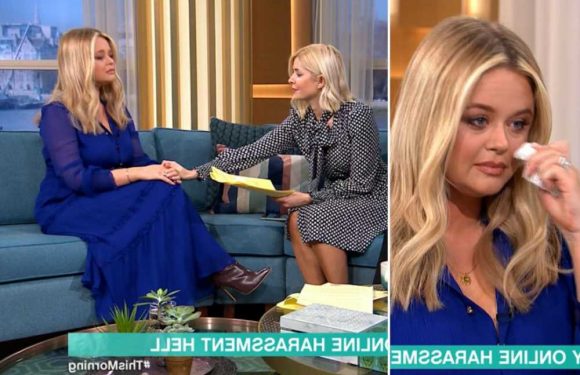 Emily Atack breaks down in tears as she reveals horrific online sexual abuse as Holly Willoughby rushes to comfort her | The Sun