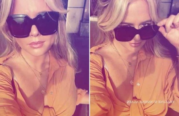 Emily Atack looks incredible in sunny throwback as she poses in low cut top | The Sun