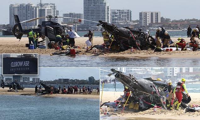 Fears multiple people are dead as helicopters 'collide' near Sea World